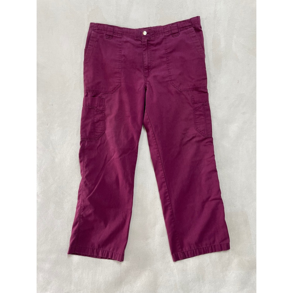 Carhartt Medical Men Maroon Ripstop Cargo Scrub Pants C54108 Regular L
